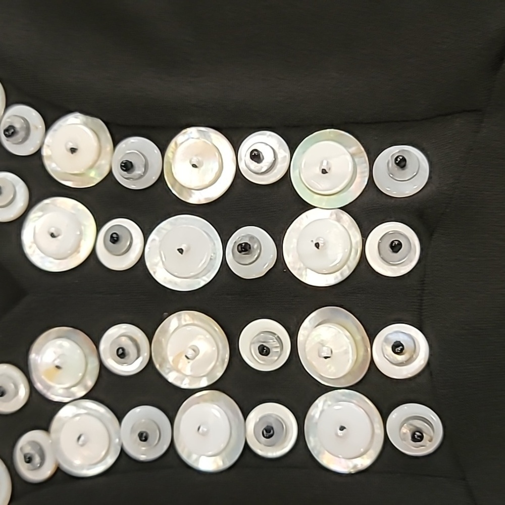 Ruby Rd. Button Stud Pullover Vneck Top Black Lar… - image 5